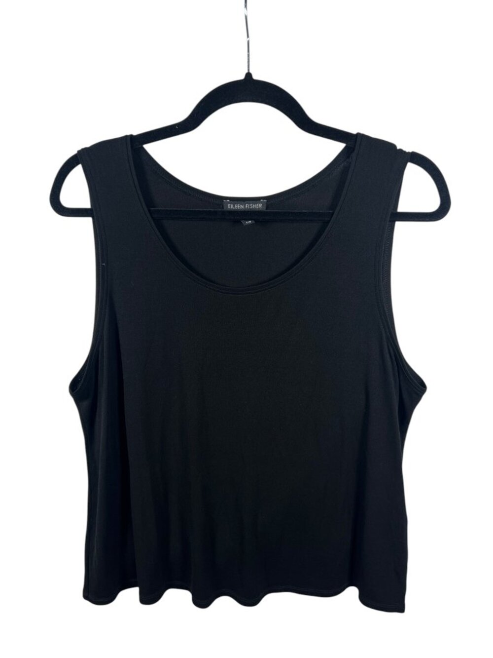Eileen Fisher Top Womens Large Silk Tank Lightweight Capsule Minimalist Luxe